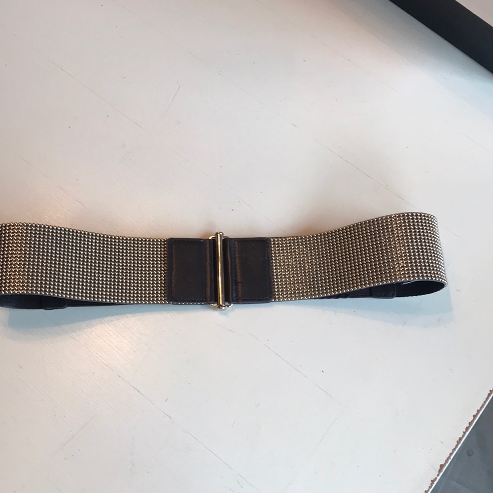 Express Gold studded faux leather/ elastic belt